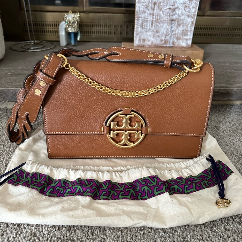 Tory Burch Brown Leather Crossbody Bag